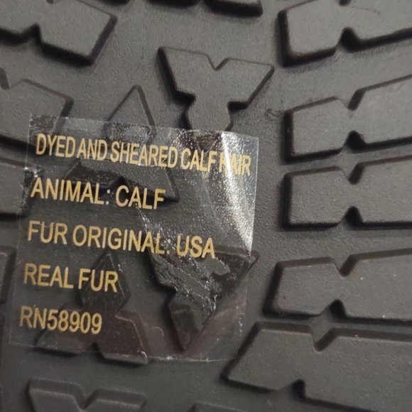 Geometric Lug Lace Zip Up High Heel hiking boots Fur Leather Antonio Melani New - Picture 6 of 10